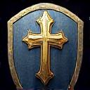 輝く金で強化されたシールドのアイコン