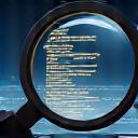 虫眼鏡で分析するアイコン